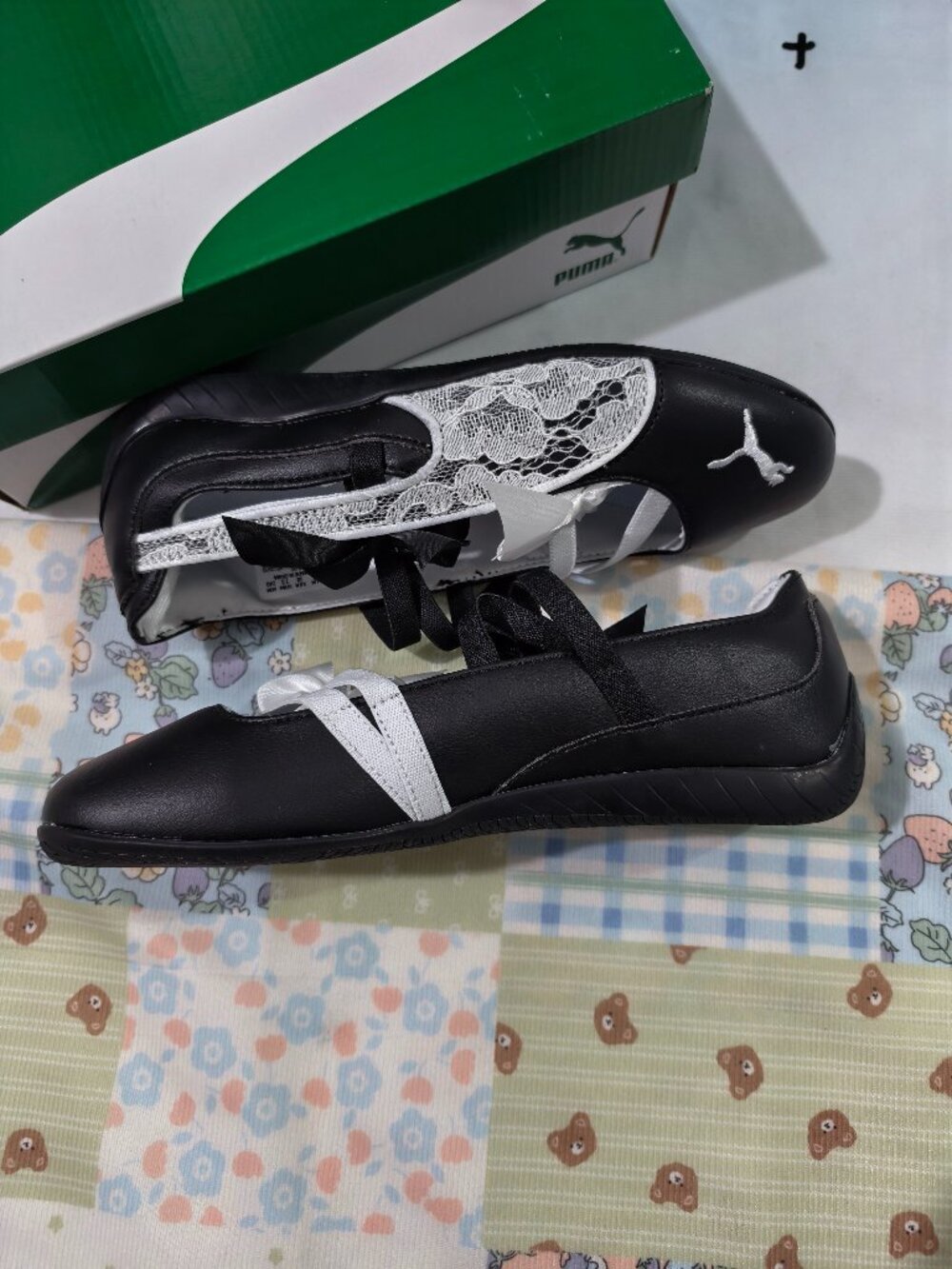 Puma Black Lace Mary Jane Shoes - Picture 6 of 8